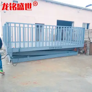 大连工厂定制3吨5吨固定式卸猪平台 移动式液压升降机 倾斜式上猪升降台