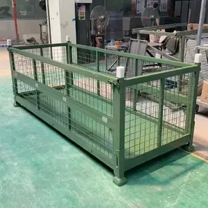 可堆垛蝴蝶笼 带脚轮仓库笼 仓储铁笼 防锈周转笼 本地货架 仓储笼工厂