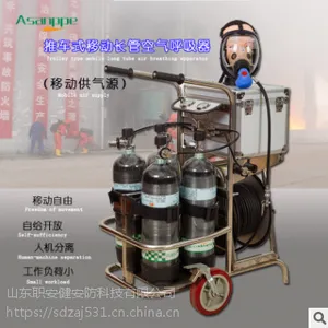 移动式长管呼吸器推车式长管呼吸器呼吸器2瓶4瓶长管移动供气源