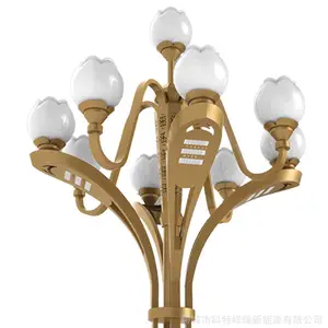 山东聊城大型景观灯工程定制 户外照明九火玉兰灯 市政景观中华灯厂家