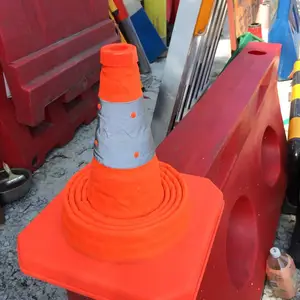 广东佛山阻车路锥交通伸缩路锥牛津布
