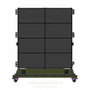 升降折叠一体机LED屏108寸 135寸 便携移动推车屏 野外作训屏