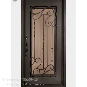 厦门欧雅铁艺入户门 欧式豪华铁艺门出口