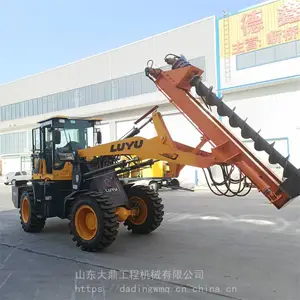 电线杆打桩机 铲车电杆打桩机 铲车电杆基础钻孔机.厂家