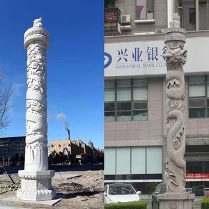 浮雕文化柱价格/青石龙柱厂家/石雕华表定做