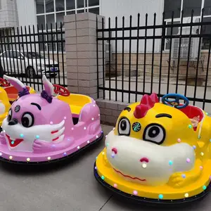 新品玻璃钢款式兔子大象恐龙双人碰碰车亲子车子景区广场