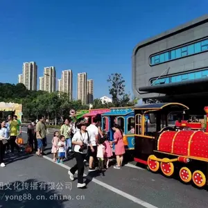 景区电动观光无轨小火车出租商场儿童游乐设备广场户外仿古小火车租赁