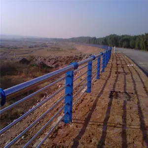 博赛元桥梁防撞围栏 304不锈钢河道景观护栏 高速公路安全防护栏