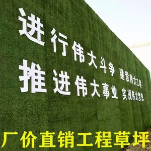 陕西西安人造草坪仿真草坪垫子假草户外绿色人造草皮围挡草坪学校幼儿园足球场