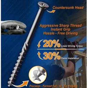 EC Fastener 沉头快速结构木螺丝 高强度木结构建筑专用螺钉