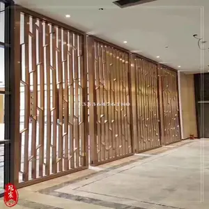 别墅古典不锈钢屏风红古铜不锈钢屏风冠宸不锈钢厂家生产商