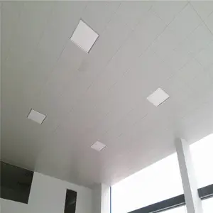 中山写字楼暗架铝扣板吊顶 60X60平面铝扣板 吊顶铝方板