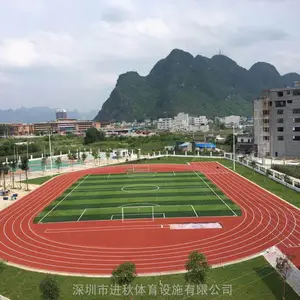 深圳环保跑道混合型自结纹塑胶跑道面层材料厂家 运动场塑胶跑道工程施工