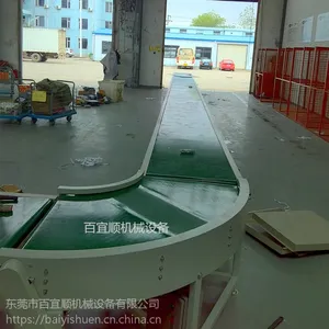 百宜顺厂家供应物流快递分拣流水线物流输送机快递卸车传送带皮带线