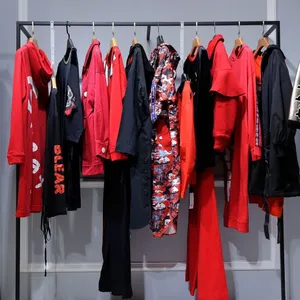 卡拉贝斯广州服装品牌批发折扣女装 深圳那有批发尾货市场橘色雪纺衫