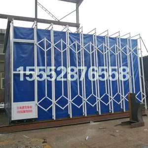 山东移动式伸缩喷漆房厂家,济南晨冠移动式喷漆房,伸缩房废气处理设备