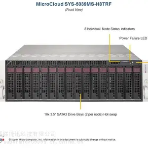 3U8节点服务器-单路E3-1200 V5/V6平台 SYS-5039MS-H8TRF