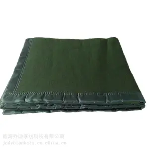 毛毯厂家批发公用军绿色加厚保暖野营救灾09羊毛毯墨绿色午睡盖毯