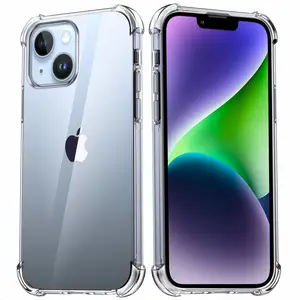 适用苹果14/13Pro手机壳iPhone14ProMax四角防摔透明壳TPU保护套