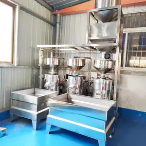 规模化豆制品加工三联磨浆机 渣浆分离制浆设备