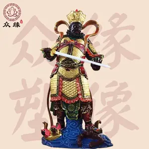 众缘四大天王神像_寺院供奉玻璃钢四大金刚神像批量供应