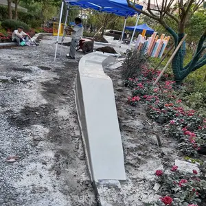 别墅庭院圆形花坛泰克石材料制作 永州景观真石丽泰科石施工报价