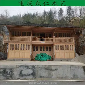 巴中防腐木现代木房子 樟子松传统木屋 防腐木景观别墅施工安装 众仁木艺