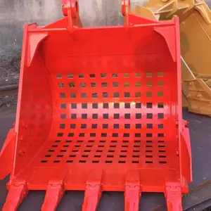 液压振动破碎网格筛矿山岩石沙物料分拣筛建筑垃圾水平网分斗