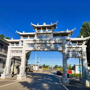石牌坊厂家哪家好 嘉祥盛隆石业 农村石牌楼雕刻工艺精湛
