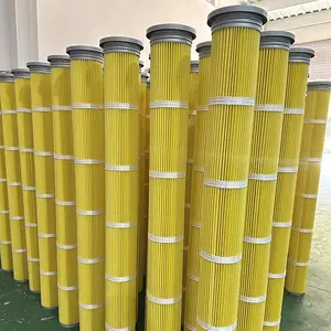 厂家供应162*2000覆膜聚酯纤维除尘滤芯滤筒粉尘回收过滤折叠滤芯