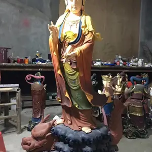 自在观音菩萨 鳌鱼观音 贴金龙鱼观音菩萨