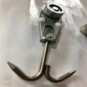 猪牛羊屠宰配件 双规滑轮+不锈钢挂钩屠宰设备机械厂家直销