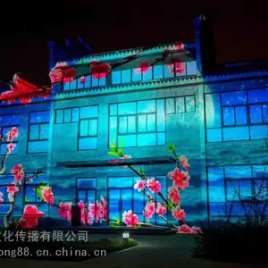 上海楼体投影灯租赁/楼体广告投影制作/巨幅广告投影机出租