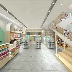 黄山母婴用品店展柜 钢木超市货架 【迦美货架】单面双面钢木货架