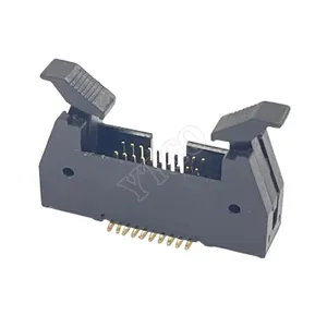 3240系列 1.27x2.54mm牛角插座/SMT(立式贴片)/焊板型/带耳扣