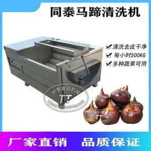毛辊式马蹄清洗机 全自动洗荸荠机器