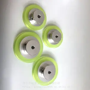 聚氨酯制品计米轮 支架包胶轮同步轮 编码器轮硅胶计米轮