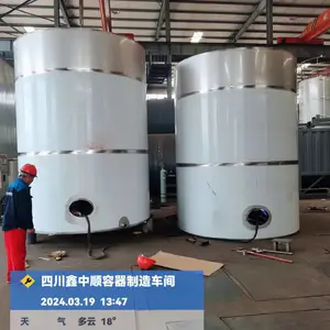 304不锈钢板材质 立式500吨食用油储油罐现场施工制作 鑫中顺容器油罐