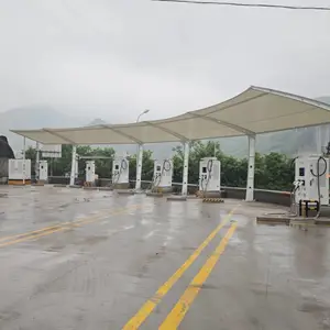 西南地区充电桩停车棚景观膜结构球场遮阳棚看台膜结构-源头厂家