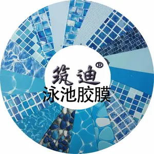 老旧泳池翻新改造不用那么费事,直接铺装泳池胶膜就解决了