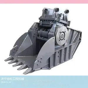 大型挖机鄂式破碎斗颚式 粉碎物料专用