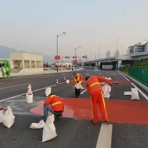 重庆工厂车间冷涂 热熔划线 路扬 道路耐磨 抗滑层包工包料