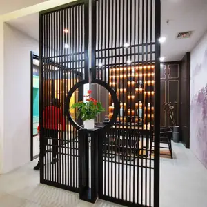 茶楼仿古雕花隔断_手工实木定制花格隔断_木制中式全套定制