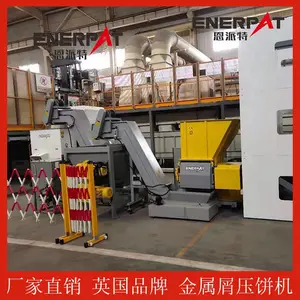 恩派特工厂机加工金属废屑卧式压块机 高压成饼 智能操控