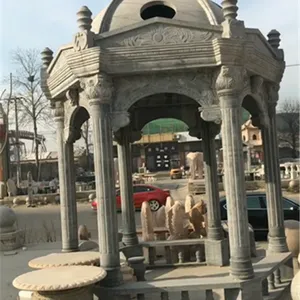 福建惠安石雕凉亭欧式风格石亭别墅小区庭院青石罗马柱亭子厂家直销