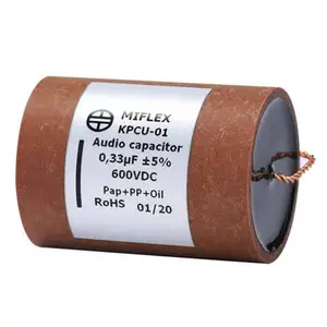 波兰 0.1uF 600V MIFLEX 铜箔油浸音频纸管电容 KPCU-01