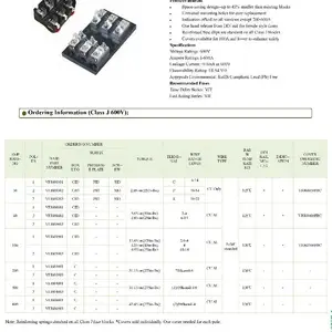 Vicfuse VJF 快速熔断器 Class J 系列 UL半导体短路保护熔断器 威可特