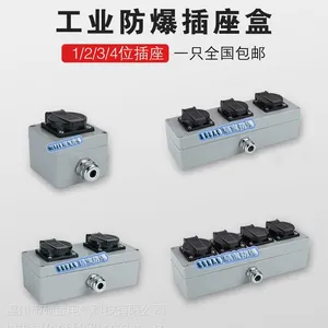工业双联防水防爆10孔插座 多功能防水防尘防雨插座