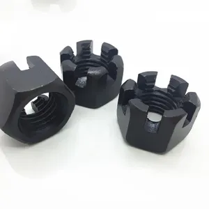 精诚云峰 供应汽车设备用六角开槽螺母 槽型螺母 外六角螺母
