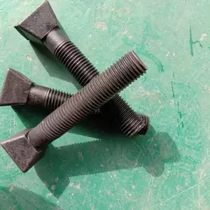 矿用斗型螺丝 8.8级发黑热打方头螺栓现货球磨衬板机螺栓 厂家现货